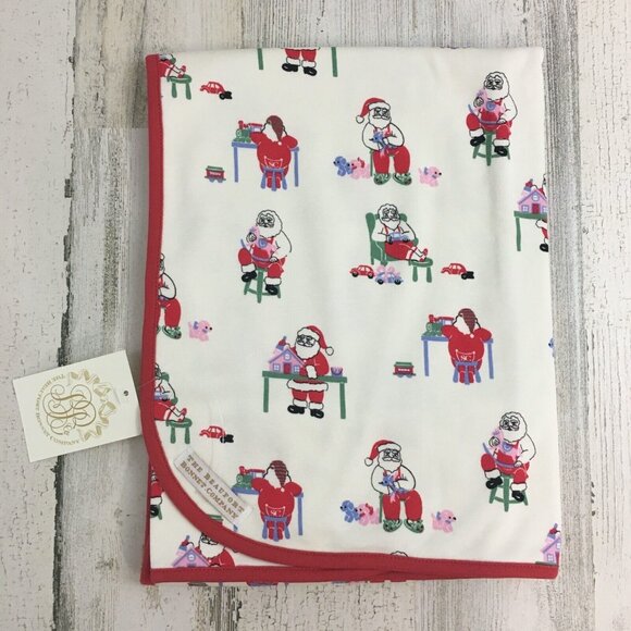 The Beaufort Bonnet Company Buggy Blanket Santa's Studio Xmas Holiday Baby NWT